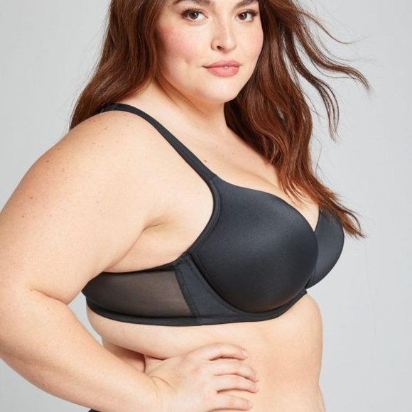 Size 42C Cool Bliss Black Balconette Bra Lane Bryant Cacique NWOT - Picture 2 of 2